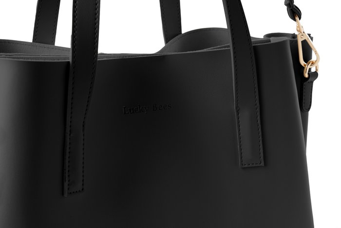 Lucky Bees Bolso de Mano Negro